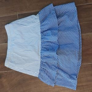NWOT J Crew Striped Ruffle Skirt